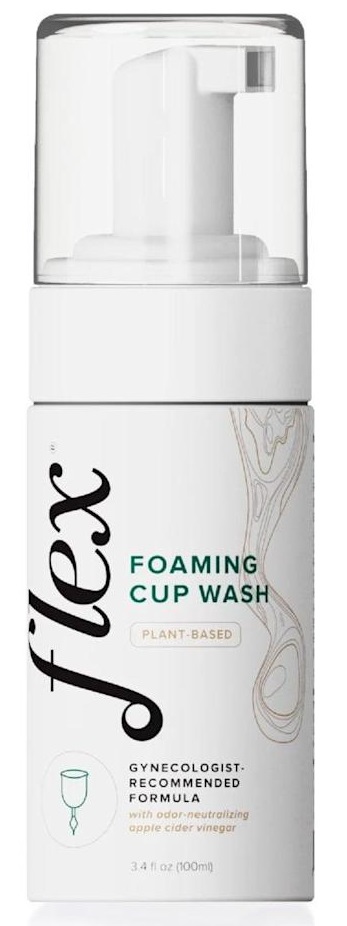 Photograph of a bottle of Flex Foaming Cup Wash