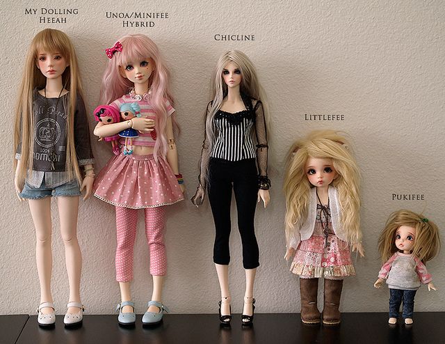 Doll size comparisons by Xhanthi on Flickr